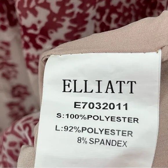 Revolve Elliatt Iridescent Sheath V-Neck Puff Sleeve Cocktail Dress Size Small