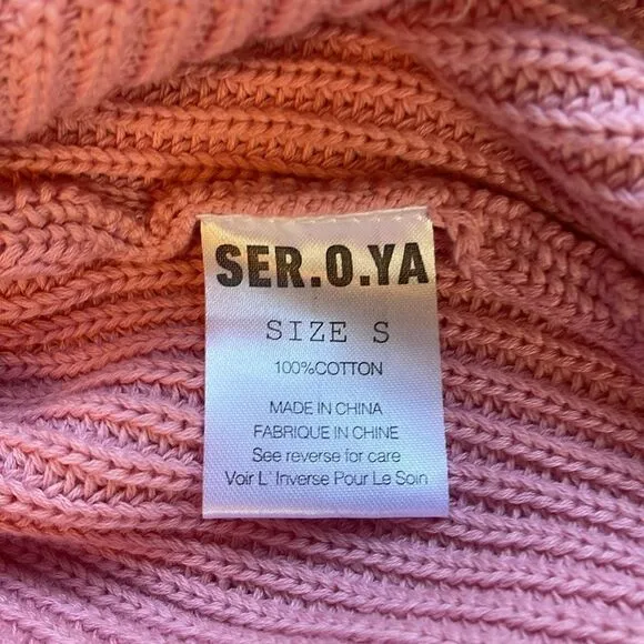 REVOLVE SER.O.YA Chloe Sweater pink Great Distressed. NWT. Small