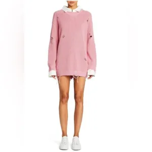 REVOLVE SER.O.YA Chloe Sweater pink Great Distressed. NWT. Small