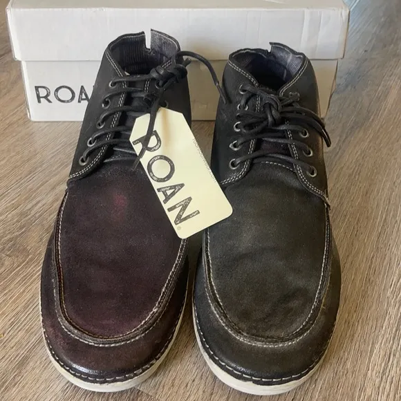Roan by Bed | Stu “Tobias” Black Oiled Suede Chukka Boot Size 10