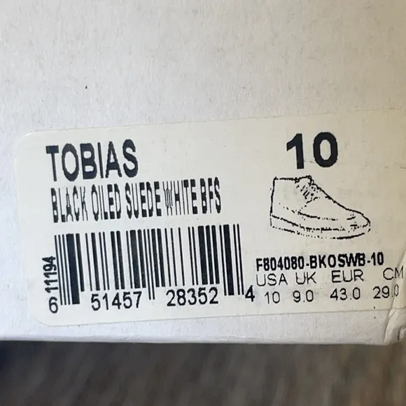 Roan by Bed | Stu “Tobias” Black Oiled Suede Chukka Boot Size 10