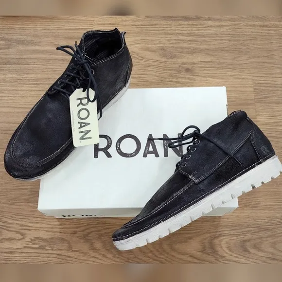 Roan by Bed | Stu “Tobias” Black Oiled Suede Chukka Boot Size 11