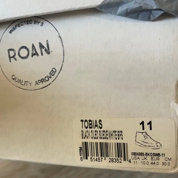 Roan by Bed | Stu “Tobias” Black Oiled Suede Chukka Boot Size 11
