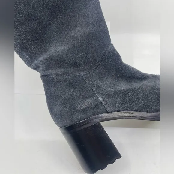 Roberto Festo Blue/ grey suede Heeled Boots made in Italy size 36