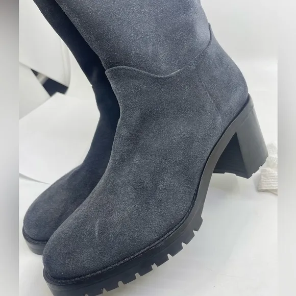Roberto Festo Blue/ grey suede Heeled Boots made in Italy size 36