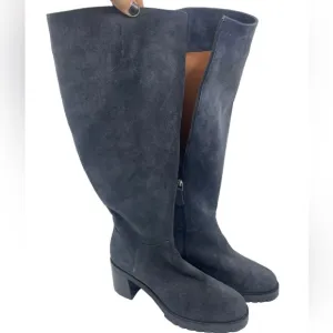 Roberto Festo Blue/ grey suede Heeled Boots made in Italy size 36