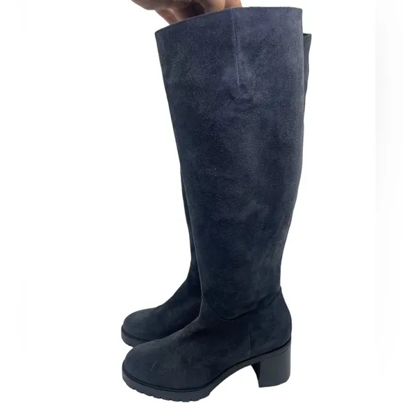 Roberto Festo Blue/ grey suede Heeled Boots made in Italy size 36