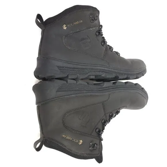 Rocawear Roland Boots Size 10 Black Lace Up Faux Leather​​