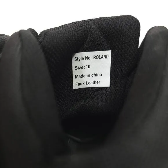 Rocawear Roland Boots Size 10 Black Lace Up Faux Leather​​