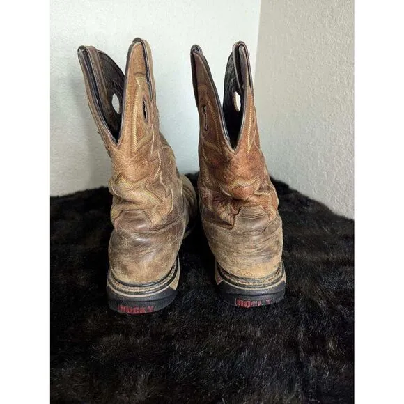 Rocky Original Ride Branson Saddle Rope Or Western Boot Waterproof Size 11 M