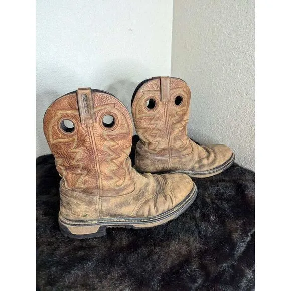 Rocky Original Ride Branson Saddle Rope Or Western Boot Waterproof Size 11 M