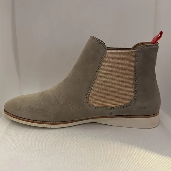 Rollie Chelsea Taupe Suede with Rose Gold Gusset Comfy Boot Size 40 - NWT