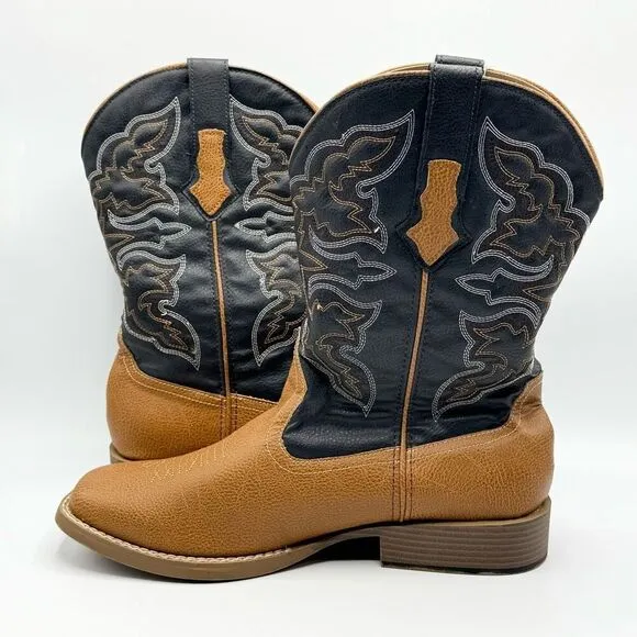 Roper Square Toe Faux Leather Western Boots - Men’s US 11