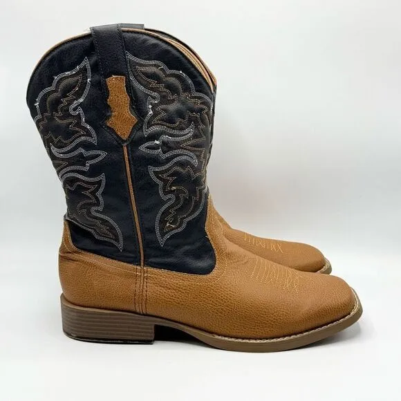 Roper Square Toe Faux Leather Western Boots - Men’s US 11