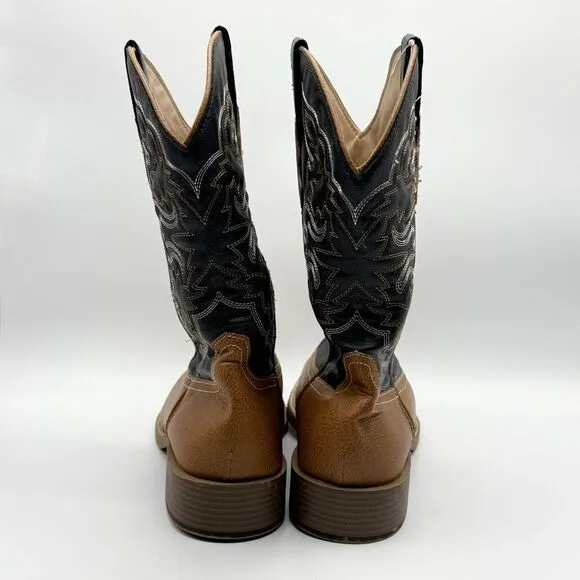 Roper Square Toe Faux Leather Western Boots - Men’s US 11