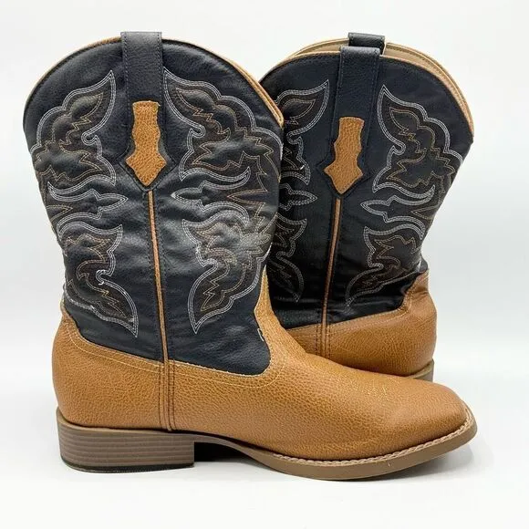Roper Square Toe Faux Leather Western Boots - Men’s US 11