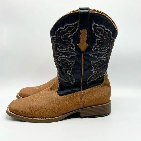 Roper Square Toe Faux Leather Western Boots - Men’s US 11