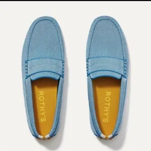 Rothy’s The Driving Loafer Sky Blue Retired Men’s Size 11.5