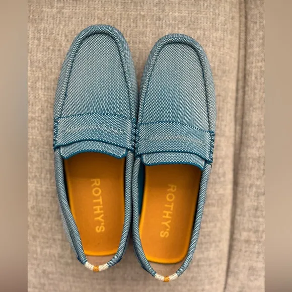 Rothy’s The Driving Loafer Sky Blue Retired Men’s Size 11.5