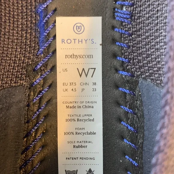 Rothy's The Flat in Navy Size 7
