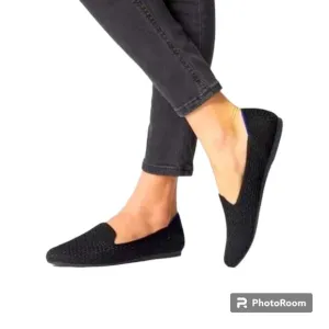 Rothy's The Loafer Black HoneyComb SZ 5.5