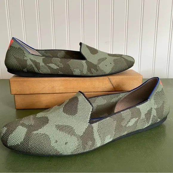 Rothy’s THE LOAFER in Flyknit Green Camo