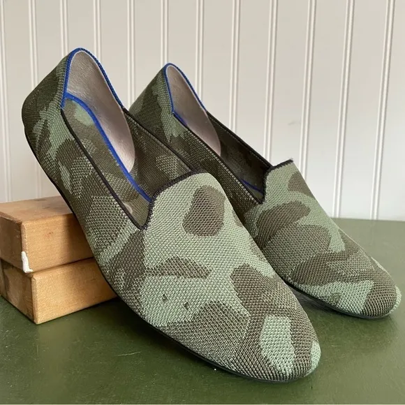 Rothy’s THE LOAFER in Flyknit Green Camo
