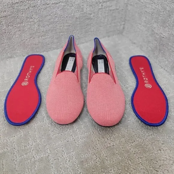 Rothy's The Loafers Women's Size 8 US Red Lollipop Textile Slip On Flat Shoes