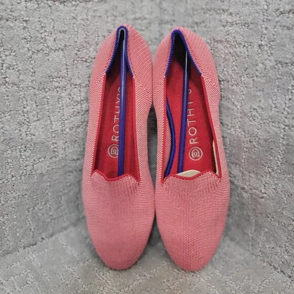Rothy's The Loafers Women's Size 8 US Red Lollipop Textile Slip On Flat Shoes