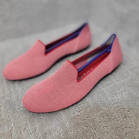 Rothy's The Loafers Women's Size 8 US Red Lollipop Textile Slip On Flat Shoes