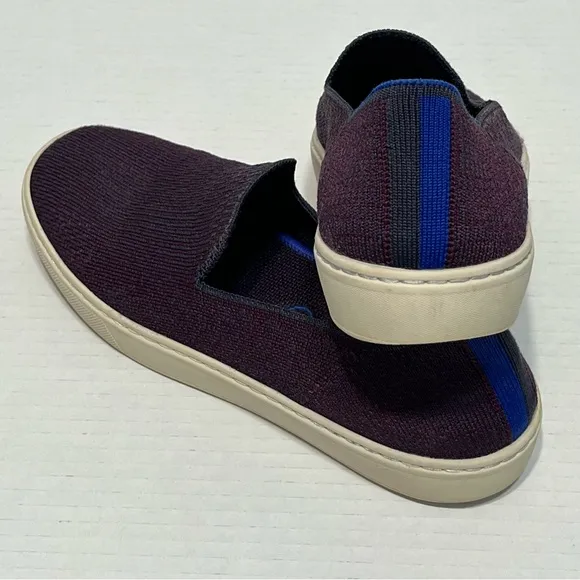 Rothy’s The Original Slip On Sneaker in Fig Python Purple Women’s Size 7 Comfort