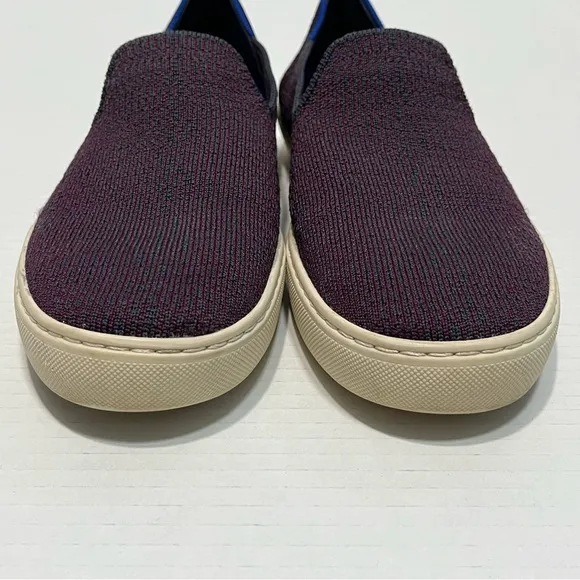 Rothy’s The Original Slip On Sneaker in Fig Python Purple Women’s Size 7 Comfort