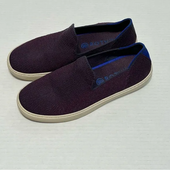 Rothy’s The Original Slip On Sneaker in Fig Python Purple Women’s Size 7 Comfort