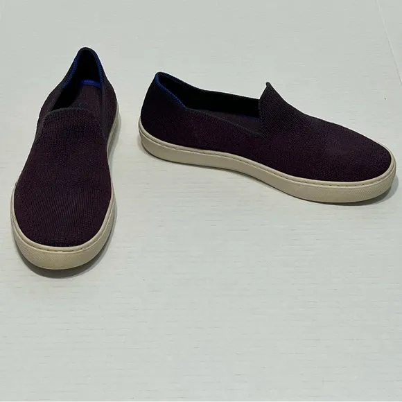 Rothy’s The Original Slip On Sneaker in Fig Python Purple Women’s Size 7 Comfort