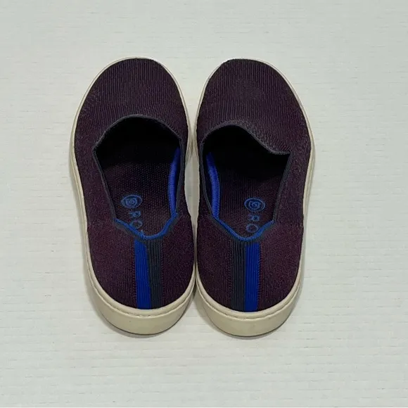 Rothy’s The Original Slip On Sneaker in Fig Python Purple Women’s Size 7 Comfort