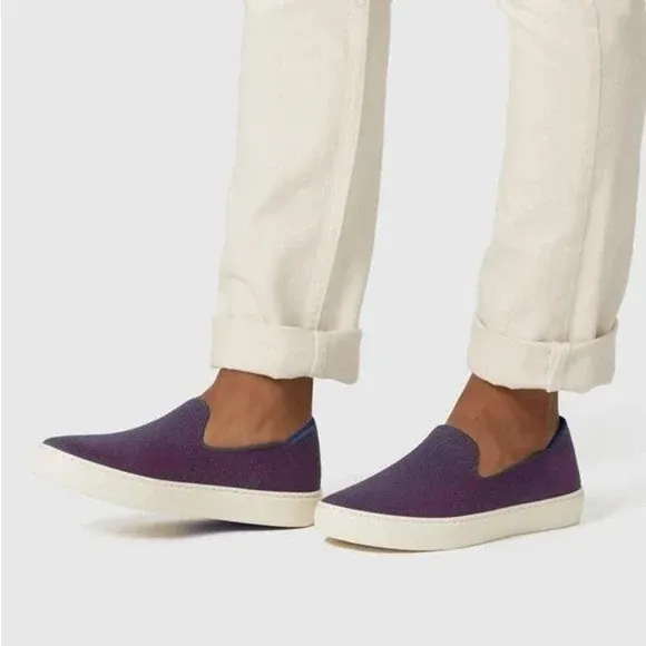 Rothy’s The Original Slip On Sneaker in Fig Python Purple Women’s Size 7 Comfort