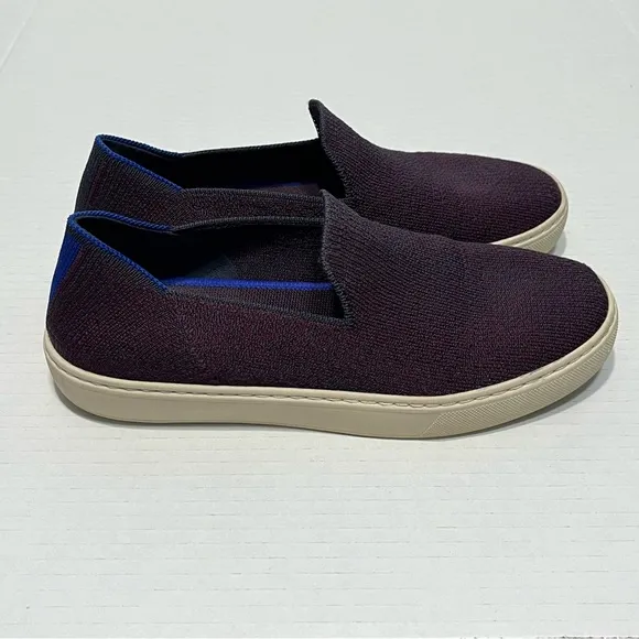 Rothy’s The Original Slip On Sneaker in Fig Python Purple Women’s Size 7 Comfort