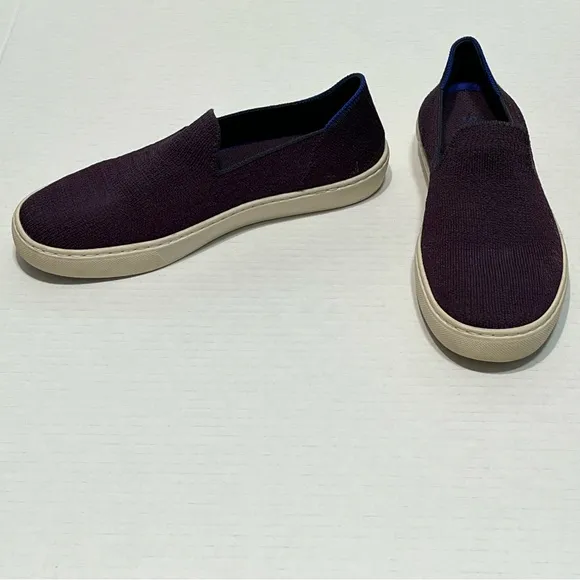 Rothy’s The Original Slip On Sneaker in Fig Python Purple Women’s Size 7 Comfort