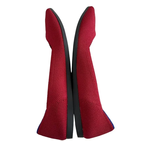 Rothy’s The Point Chili Red Flat Shoes Size 6