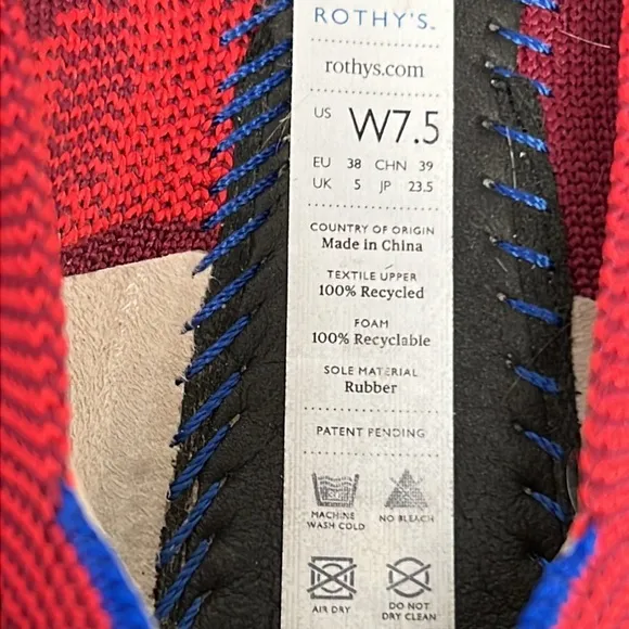 Rothy’s THE POINT -Red Camo Size 7.5
