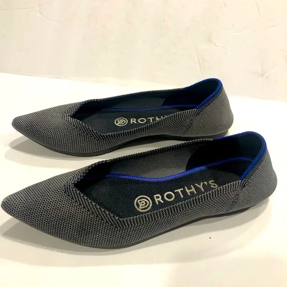 Rothy's The Point Shoe - Cloud Grey Birdseye