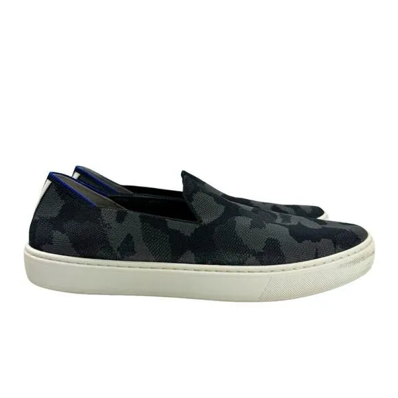 Rothy's The Sneaker Gray Camo Slip On Round Toe Flats Shoes Womens Size 10.5