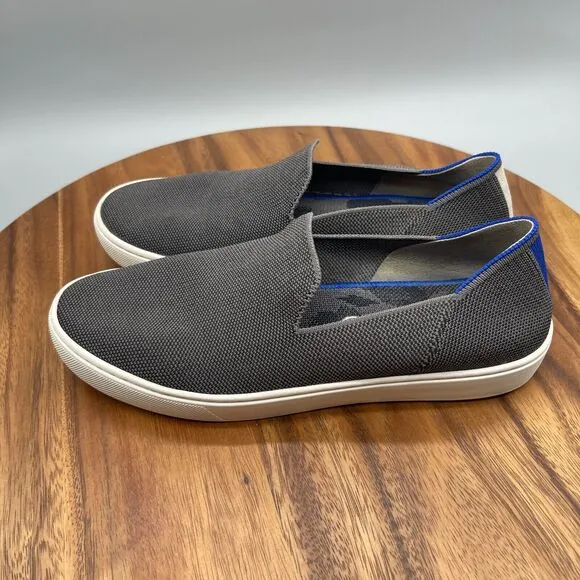 Rothys The Sneaker Slip On Shoes Womens Size 9 Gray Canvas Casual Low Top