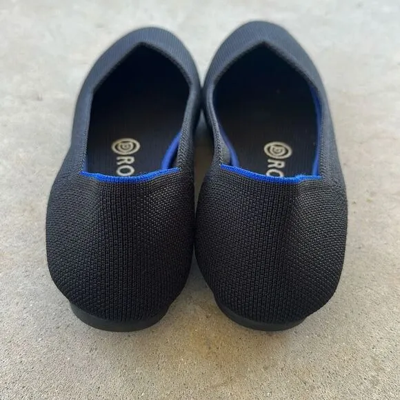 Rothy’s The Flat Black Flats Shoes Women’s 7.5