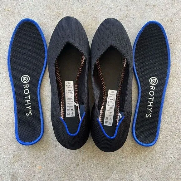 Rothy’s The Flat Black Flats Shoes Women’s 7.5