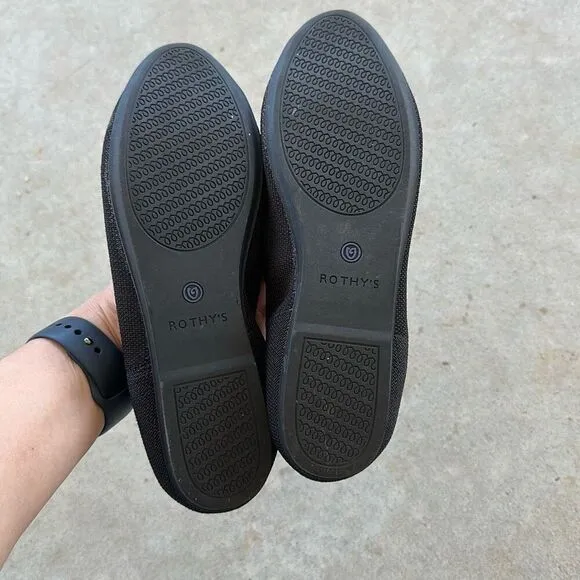 Rothy’s The Flat Black Flats Shoes Women’s 7.5