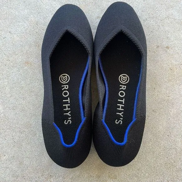 Rothy’s The Flat Black Flats Shoes Women’s 7.5