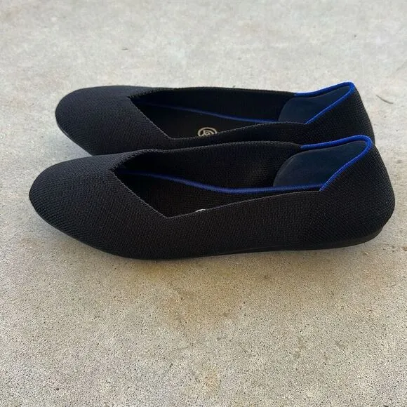Rothy’s The Flat Black Flats Shoes Women’s 7.5