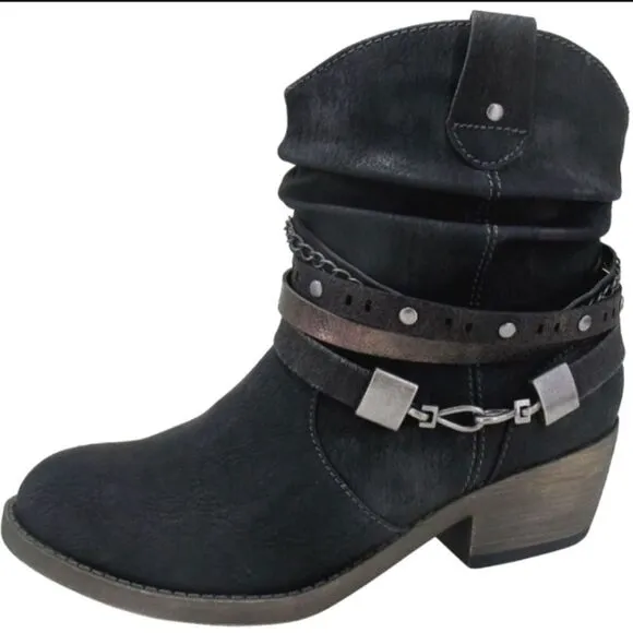 RUSTIC western style ladies boots sz 6