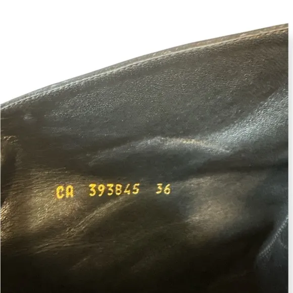 Saint Laurent Thigh High Cat Suede Leather Boots 36 (6)